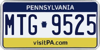 PA license plate MTG9525