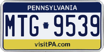 PA license plate MTG9539