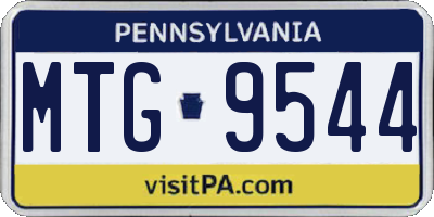 PA license plate MTG9544