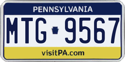 PA license plate MTG9567