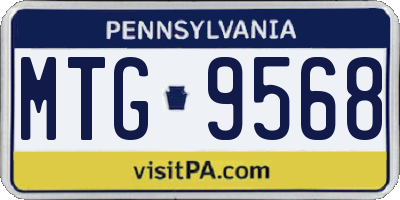 PA license plate MTG9568