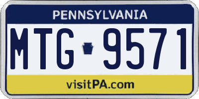 PA license plate MTG9571