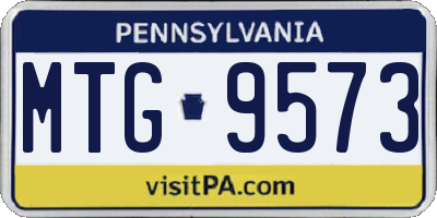PA license plate MTG9573
