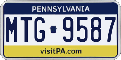 PA license plate MTG9587