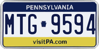 PA license plate MTG9594