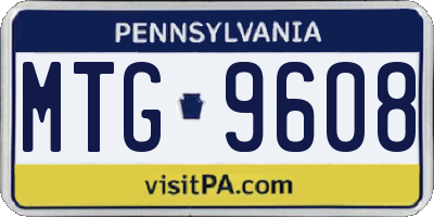 PA license plate MTG9608