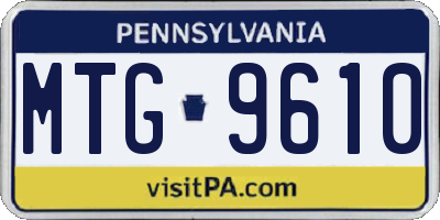 PA license plate MTG9610