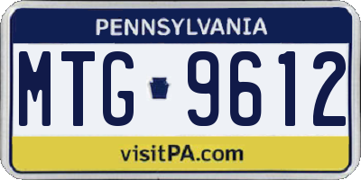 PA license plate MTG9612