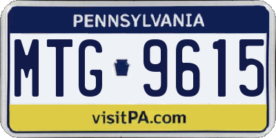 PA license plate MTG9615