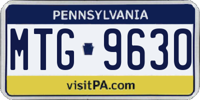 PA license plate MTG9630