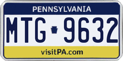 PA license plate MTG9632