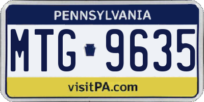 PA license plate MTG9635