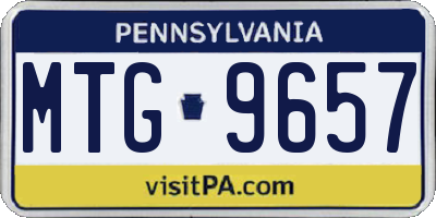 PA license plate MTG9657