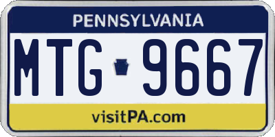PA license plate MTG9667