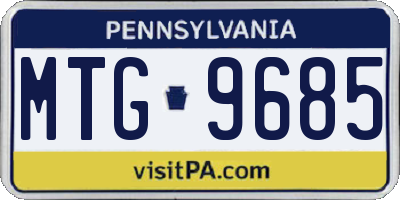PA license plate MTG9685