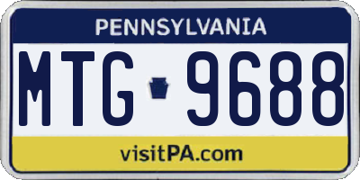 PA license plate MTG9688