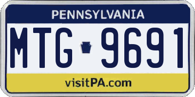 PA license plate MTG9691