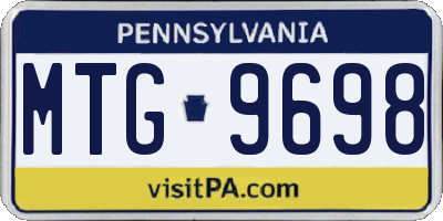 PA license plate MTG9698