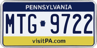 PA license plate MTG9722