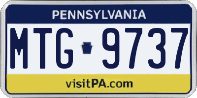 PA license plate MTG9737