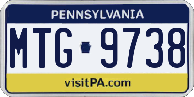 PA license plate MTG9738