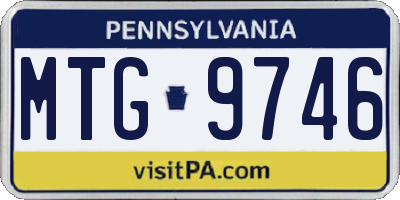 PA license plate MTG9746