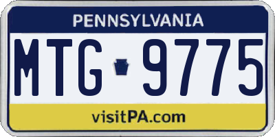 PA license plate MTG9775
