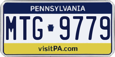 PA license plate MTG9779