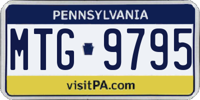 PA license plate MTG9795