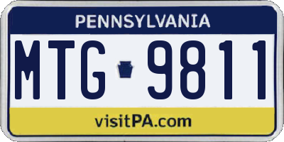 PA license plate MTG9811