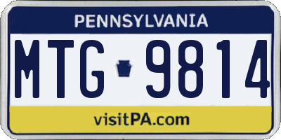 PA license plate MTG9814