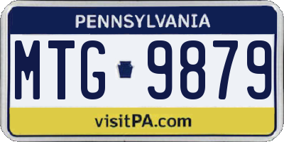 PA license plate MTG9879