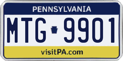 PA license plate MTG9901