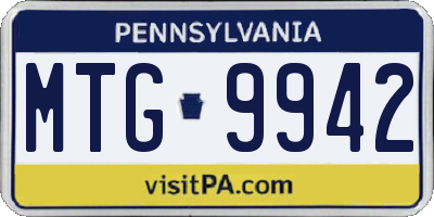 PA license plate MTG9942