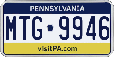 PA license plate MTG9946