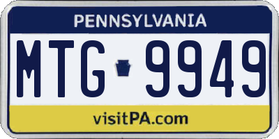PA license plate MTG9949