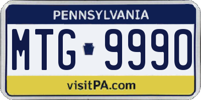 PA license plate MTG9990