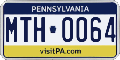 PA license plate MTH0064