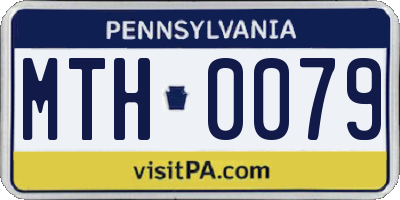 PA license plate MTH0079