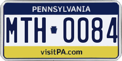 PA license plate MTH0084