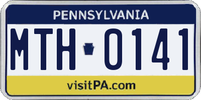 PA license plate MTH0141