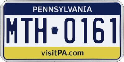 PA license plate MTH0161