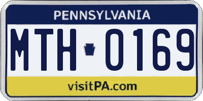 PA license plate MTH0169