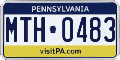 PA license plate MTH0483