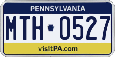 PA license plate MTH0527
