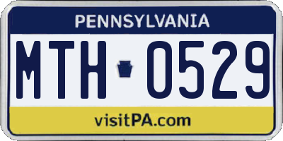 PA license plate MTH0529