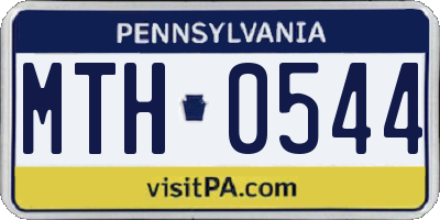 PA license plate MTH0544