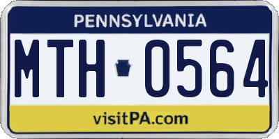 PA license plate MTH0564