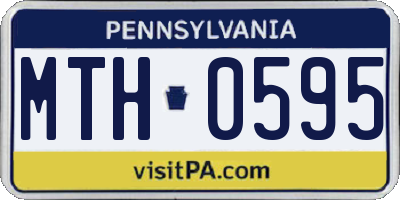 PA license plate MTH0595