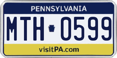 PA license plate MTH0599